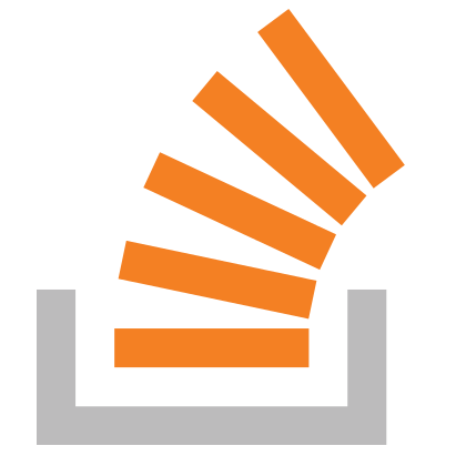 stackoverflow logo of a stack of orange shapes overflowing out